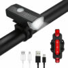 USB Rechargeable LED Bicycle Headlight Bike Head Light Cycling Rear Front Lamp Bike Light Rainproof USB Rechargeable LED bicycle Light - Image 7
