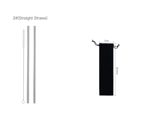 Colored Metal Stainless Steel Straws - Image 9